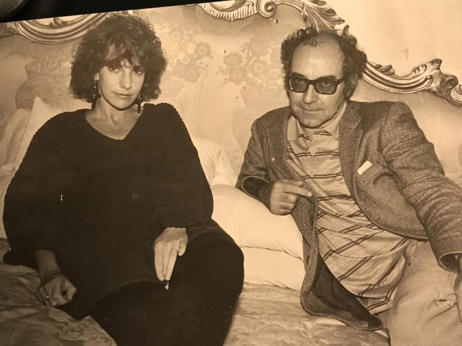 Bette Gordon and Jean-Luc-Godard, in October 1985, in a room at the St. Regis hotel in New York.