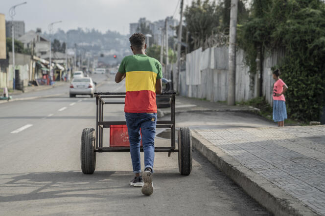 Dans une rue d’Addis-Abeba, le 11 septembre 2022. 