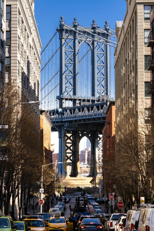 The Manhattan Bridge.
