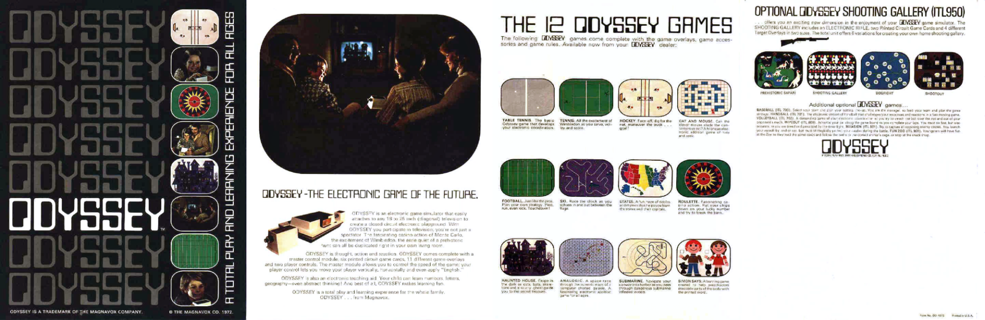 En 1972, Magnavox n’utilisait ni les termes de « console » ni de « jeu vidéo » mais ceux de « simulateur de jeu électronique ».