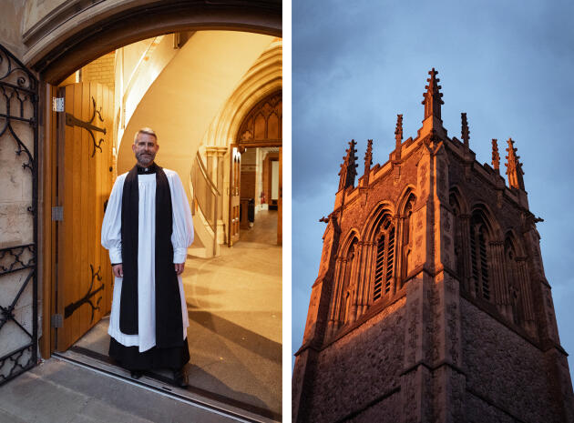 Le révérend Richard Taylord, 48 ans, a mis sa soutane pour cette cérémonie en hommage à la reine, à l’église St Barnabas, à Londres, le 18 septembre 2022.