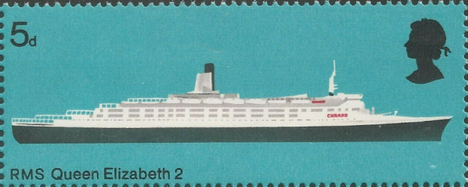 “Normal” version of the stamp with well-printed black inscriptions and profile
