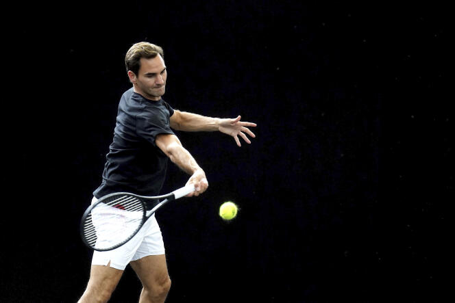 Reger Federer, durante un entrenamiento, en Londres, el miércoles 21 de septiembre de 2022. 