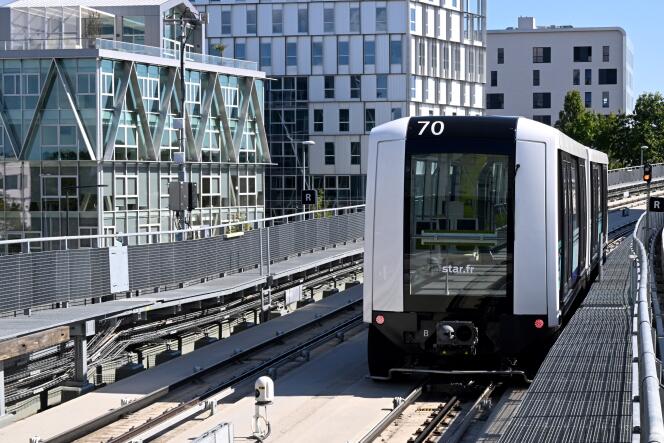 The new metro line B, in Rennes, during a demonstration for the press, September 20, 2022.