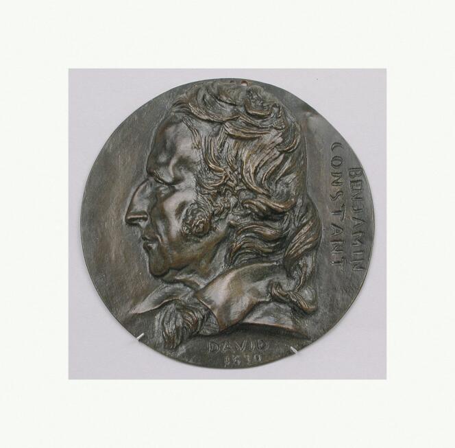 Médaille à l’effigie de Benjamin Constant, penseur libéral français (Pierre Jean David d’Angers, 1830).