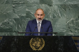 Le premier ministre Nikol Pachinian aux Nations unies le 22 septembre 2022.