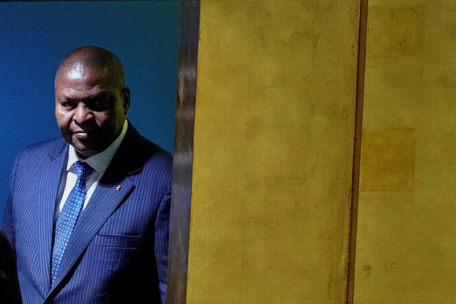 Central African President Faustin Archange Touadéra at the UN General Assembly in New York on September 20, 2022.