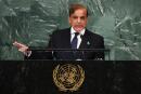 NEW YORK, NEW YORK - SEPTEMBER 23: Prime Minister of the Islamic Republic of Pakistan Muhammad Shehbaz Sharif speaks at the 77th session of the United Nations General Assembly (UNGA) at U.N. headquarters on September 23, 2022 in New York City. After two years of holding the session virtually or in a hybrid format, 157 heads of state and representatives of government are expected to attend the General Assembly in person. Michael M. Santiago/Getty Images/AFP