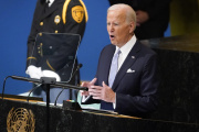 President Joe Biden at the 77th session of the United Nations General Assembly in New York, on September 21, 2022.