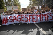 Manifestation de sages-femmes, le 7 octobre 2021, à Paris.