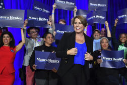 La candidate démocrate au poste de gouverneur du Massachusetts, Maura Healey, le 6 septembre 2022, à Boston.