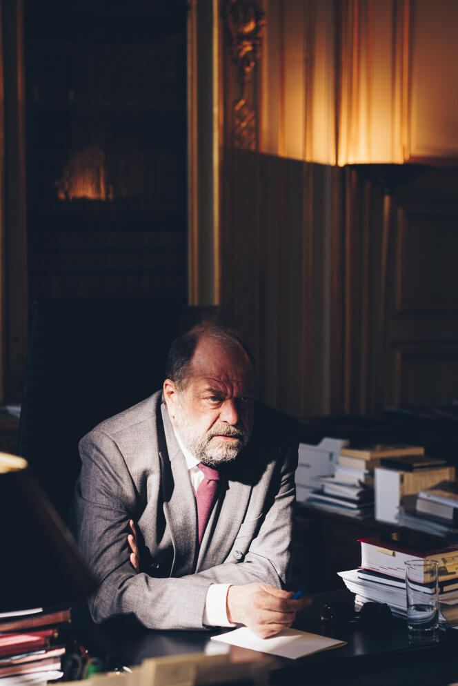 Eric Dupond-Moretti, at the Ministry of Justice, in Paris, on March 1, 2021.