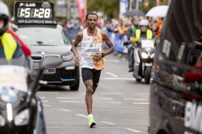 Kenenisa Bekele, at the Berlin Marathon, September 29, 2019.