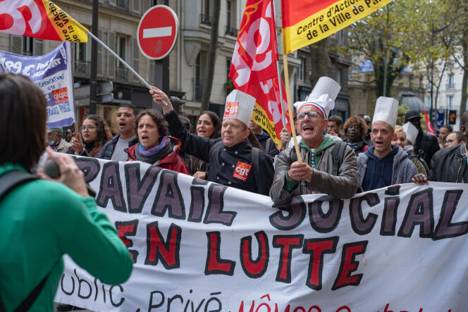 Manifestation interprofessionelle pour le pouvoir d’achat, à Paris, le 29 septembre 2022. 