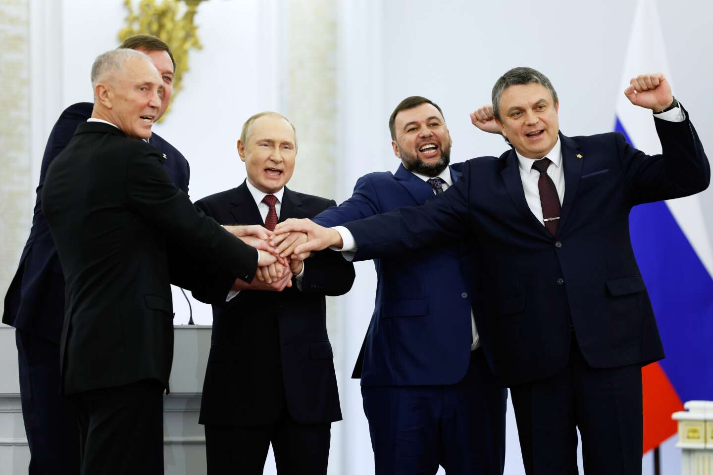Vidéo. Vladimir Poutine annexe quatre régions ukrainiennes, l’UE le condamne « sans équivoque »