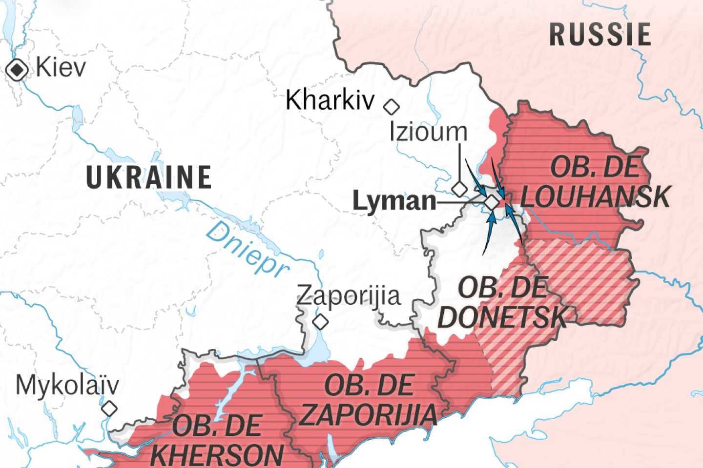 Guerre en Ukraine : d’Izioum à Lyman, comment la contre-offensive de Kiev a déstabilisé l’armée russe dans l’Est