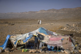 Une tente près du village d’Amellagou où résident les derniers nomades du Maroc, le 2 septembre 2022. 