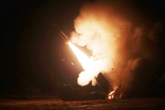 A missile fired from South Korea during a joint exercise with the United States on October 5, 2022.