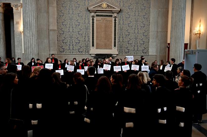Manifestation de magistrats, le 30 janvier 2020, au palais de justice de Lyon.