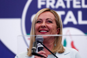 La dirigeante du parti post-fasciste Fratelli d’Italia, Giorgia Meloni, à Rome, le 26 septembre 2022.