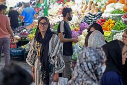 Dans le bazar traditionnel Tajrish, à Téhéran, le 2 octobre 2022. 