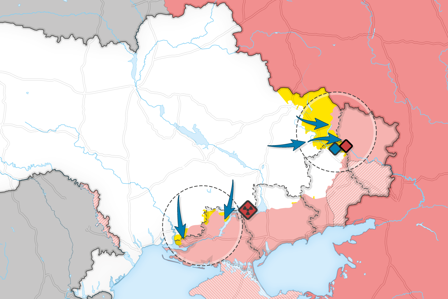 Les cartes de la guerre en Ukraine, depuis le début de l’invasion russe