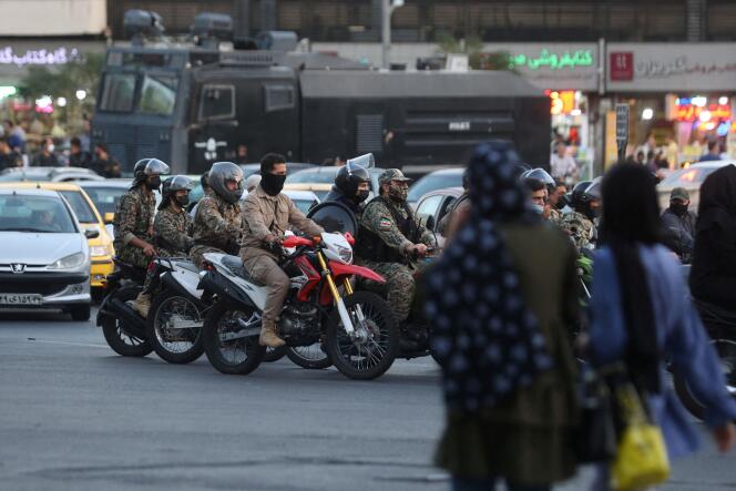 Polizia antisommossa iraniana a Teheran il 3 ottobre 2022.