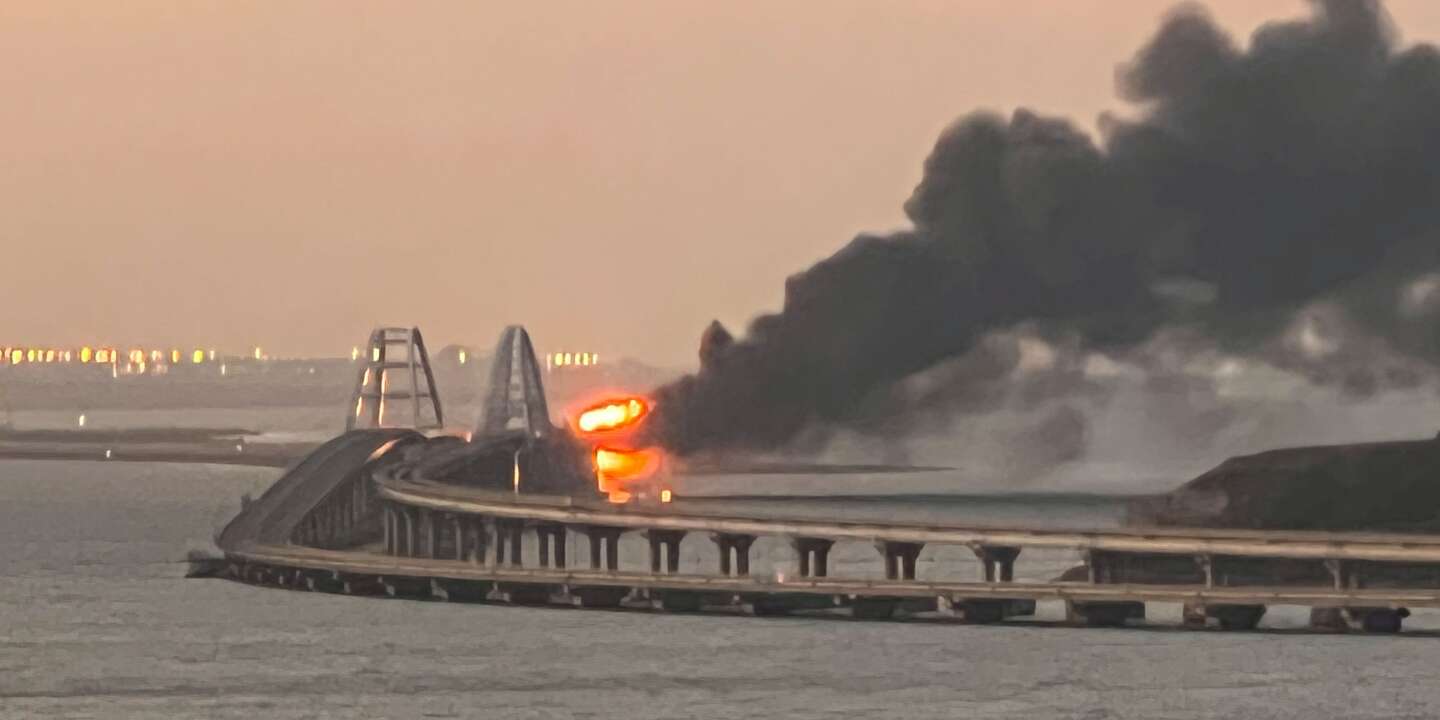 The Crimean Bridge, a symbol of unification in 2014, was partially destroyed after an explosion