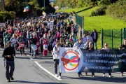 Demonstration against TotalEnergies in Ecaussinnes, Belgium, October 9, 2022. 