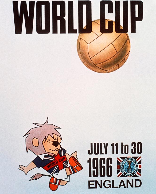 L’affiche de la Coupe du monde de football de 1966, qui s’est tenue en Angleterre en 1966. 