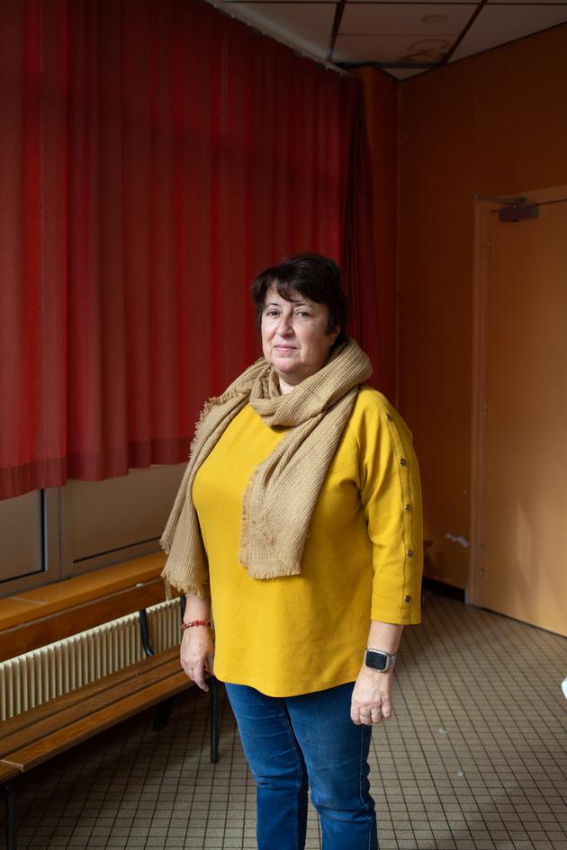 Nathalie Ciesielski, à l’école Mont-Saint-Quentin, à Péronne (Somme), le 6 octobre 2022.