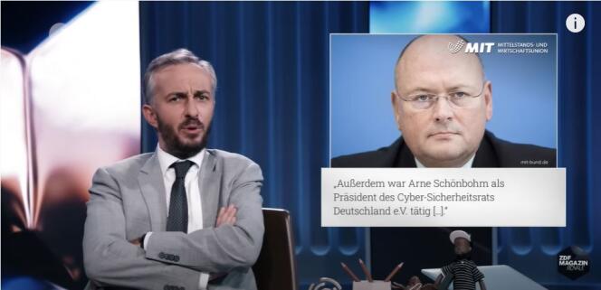 Extrait de l’émission « ZDF Magazin Royale » consacrée à Arne Schönbohm, le chef de l’agence de cybersécurité allemande. 