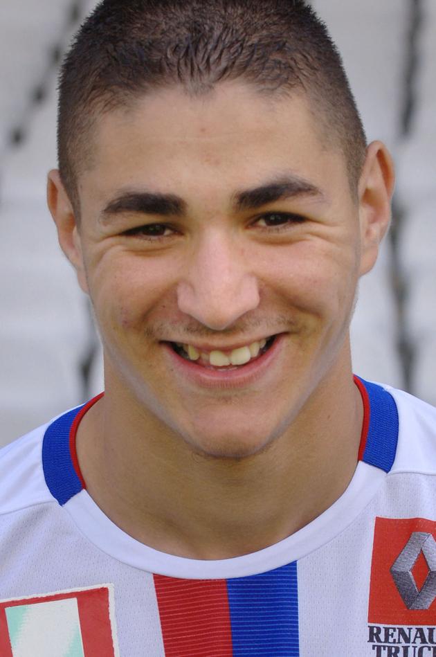 Karim Benzema, à 17 ans, sous le maillot de l’OL, à Lyon, le 3 août 2005. 