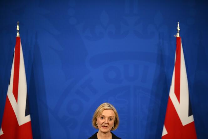 British Prime Minister Liz Truss on October 14.