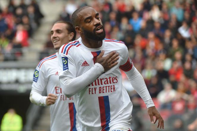 Alexandre Lacazette a marqué un doublé pour l’OL face à Rennes.