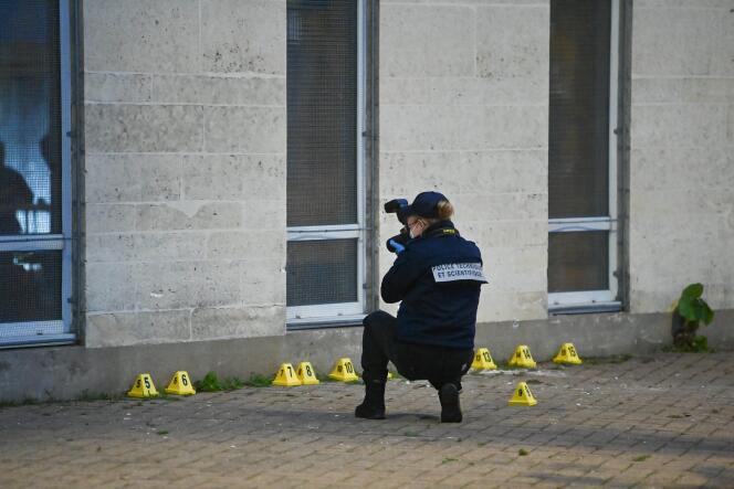 Après une fusillade dans le quartier des Dervallières, à Nantes, non loin d'un point de deal de drogue, le 28 septembre 2022.