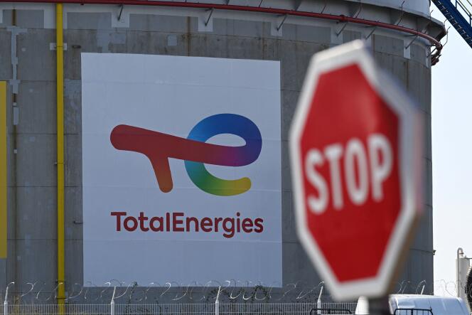 Un réservoir de carburant sur le site de la raffinerie de TotalEnergies à Donges, en France, le 12 octobre 2022.