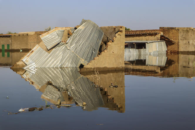 Des maisons inondées à N’Djamena, le 18 octobre 2022.