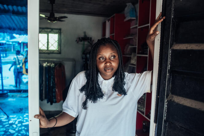 Mercy, 33, at her fashion boutique in Benin City, Nigeria on Monday, September 26, 2022.