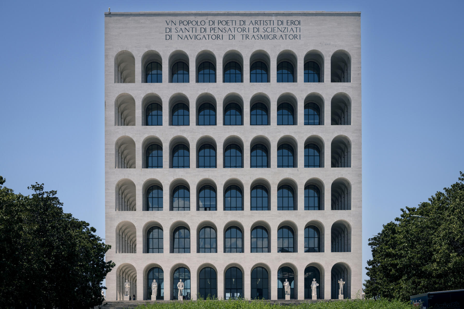 The Palazzo della Civiltà Italiana, in the modern district of EUR in Rome