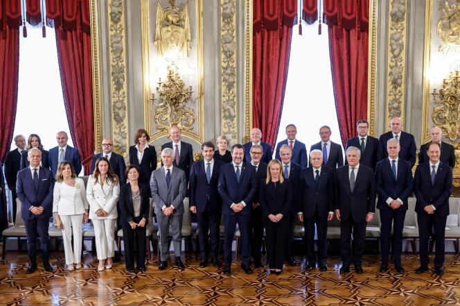 The Giorgia Meloni government took the oath under the gold of the Quirinal Palace, Saturday 22 October 2022 in Rome.