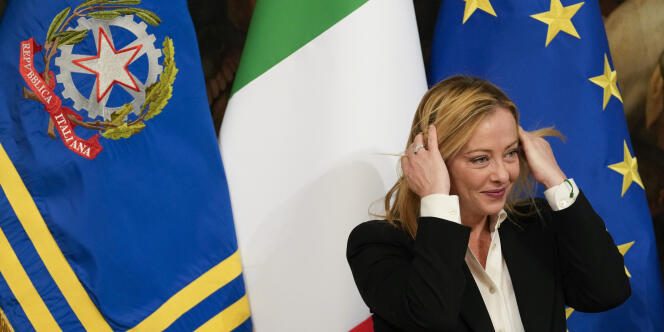 Giorgia Meloni, the new head of the Italian government, on October 23, 2022.