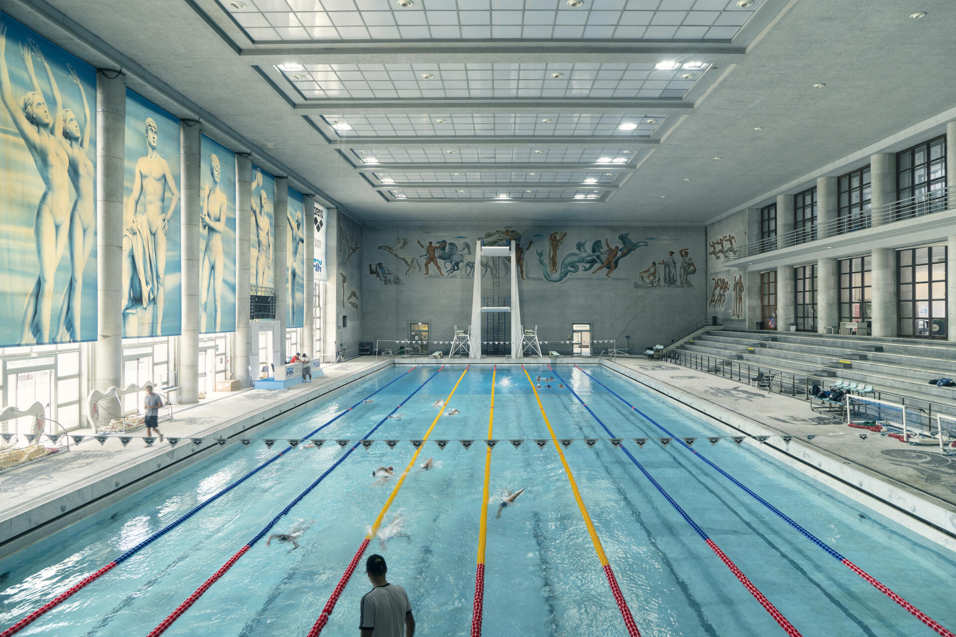 The Foro Italico swimming complex, built in the 1930s inside what was then the Foro Mussolini 