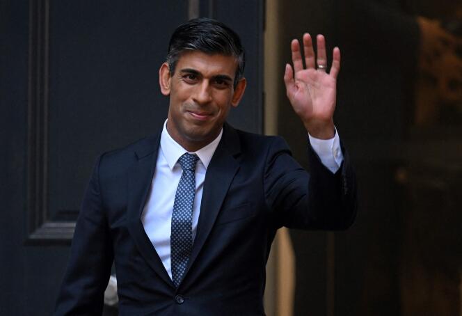 The new leader of the Conservative Party and future prime minister Rishi Sunak in London, October 24, 2022.