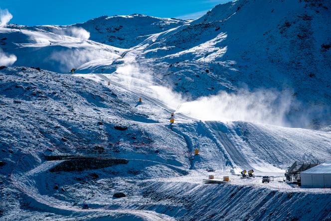 A view of the new four-kilometer ski slope 