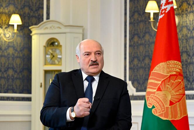 Der weißrussische Präsident Alexander Lukaschenko in seiner Residenz im Unabhängigkeitspalast in Minsk, Weißrussland, am 21. Juli 2022.