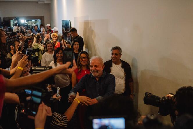 Luiz Inacio Lula da Silva, le 30 octobre 2022, après sa victoire à l’élection présidentielle, à Sao Paulo, au Brésil.