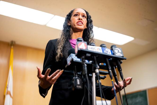 Le procureur du district de San Francisco, Brooke Jenkins, lors d'une conférence de presse le 1er novembre 2022 à San Francisco, en Californie.