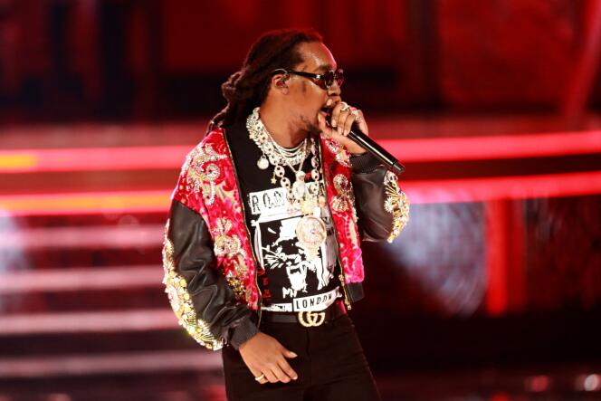 Rapper Takeoff during a performance at the BET Awards at the Microsoft Theater in Los Angeles, California on June 24, 2018. 