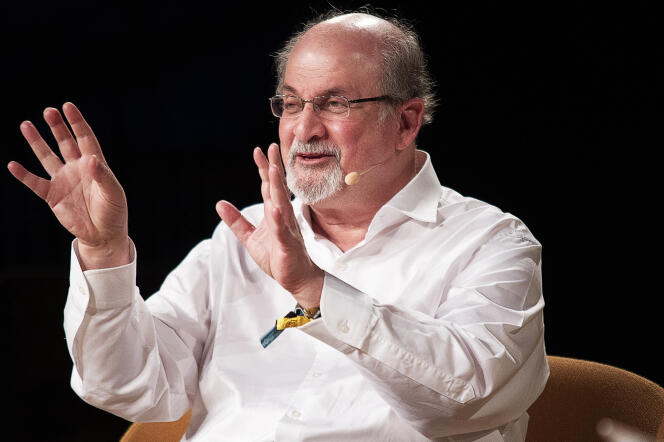 L’écrivain Salman Rushdie durant le Heartland Festival, à Kværndrup (Danemark), en juin 2018.